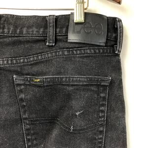 Lee Vintage Jeans Men's Size 36 x 30 Black Y2K Straight Fit Women's 16 High Rise